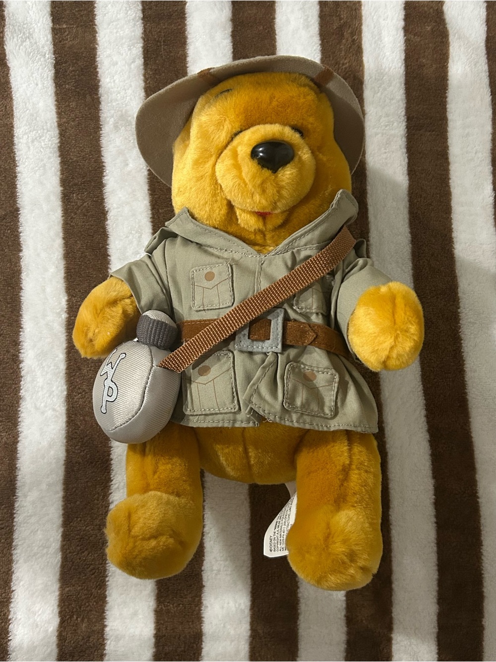 Vintage Walt Disney World Animal Kingdom Safari Winnie the Pooh Plush